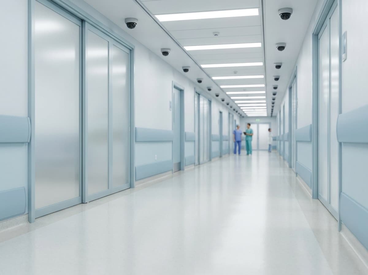 Hanwha surveillance through the corridors